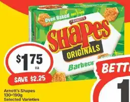 IGA Arnott's Shapes Selected Varieties offer