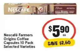 IGA Nescafé Farmers Origins Coffee Capsules Selected Varieties offer