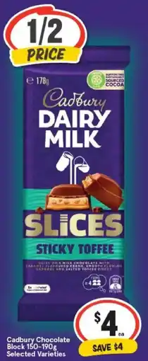 IGA Cadbury Chocolate Block Selected Varieties offer