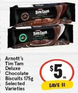 IGA Arnott's Tim Tam Deluxe Chocolate Biscuits Selected Varieties offer