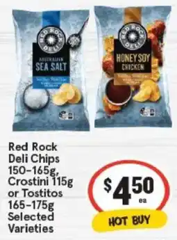 IGA Red Rock Deli Chips, Crostini or Tostitos Selected Varieties offer