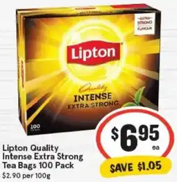 IGA Lipton Quality Intense Extra Strong Tea Bags offer
