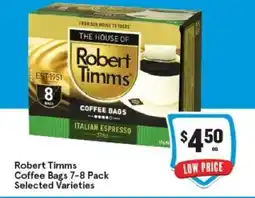 IGA Robert Timms offee BagsSelected Varieties offer