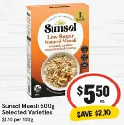 IGA Sunsol Muesli Selected Varieties offer