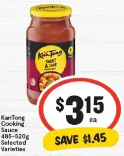 IGA KanTong Cooking Sauce elected Varieties offer