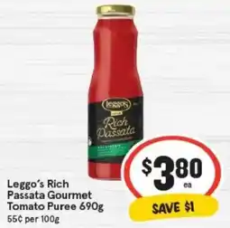 IGA Leggo's Rich Passata Gourmet Tomato Puree offer