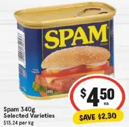 IGA Spam Selected Varieties offer