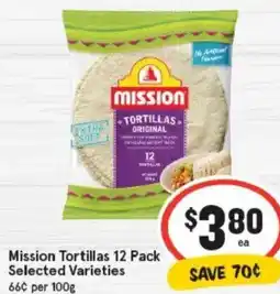 IGA Mission TortillasSelected Varieties offer