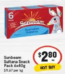 IGA Sunbeam Sultana Snack offer
