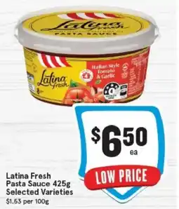 IGA Latina Fresh Pasta Sauce Selected Varieties offer