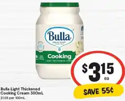 IGA Bulla Light Thickened Cooking Cream offer