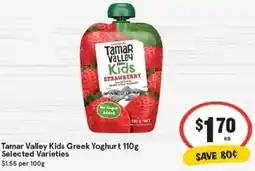 IGA Tamar Valley Kids Greek Yoghurt Selected Varieties offer