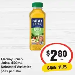 IGA Harvey Fresh Juice Selected Varieties offer
