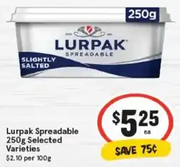 IGA Lurpak Spreadable Selected Varieties offer