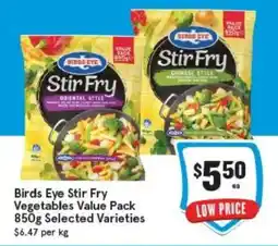 IGA Birds Eye Stir Fry Vegetables Value Pack Selected Varieties offer