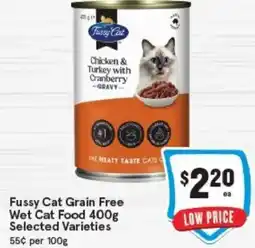 IGA Fussy Cat Grain Free Wet Cat Food Selected Varieties offer