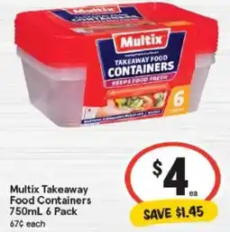 IGA Multix Takeaway Food Containers offer