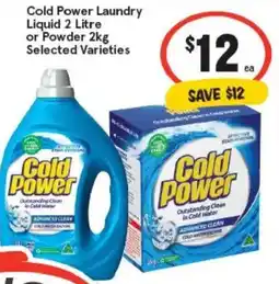 IGA Cold Power Laundry Liquid or Powder Selected Varieties offer