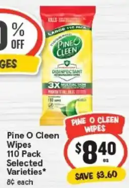 IGA Pine O Cleen Wipes Selected Varieties offer