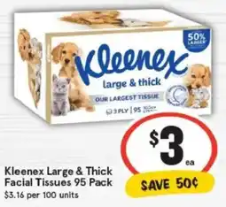 IGA Kleenex Large & Thick Facial Tissues offer