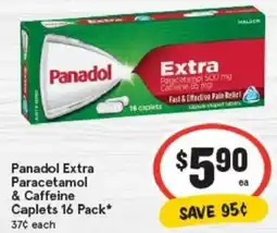 IGA Panadol Extra Paracetamol & Caffeine Caplets offer