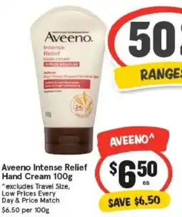 IGA Aveeno Intense Relief Hand Cream offer
