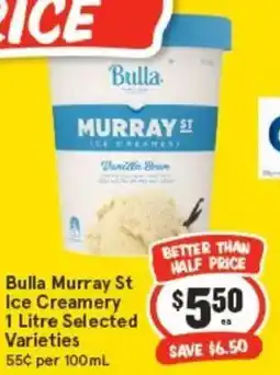 IGA Bulla Murray St Ice Creamery Selected Varieties offer