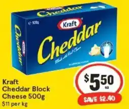 IGA Kraft Cheddar Block Cheese offer