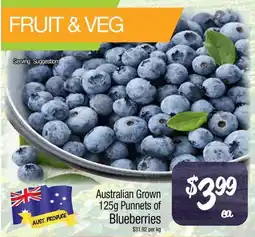 Foodworks Australian Grown Punnets of Blueberries offer