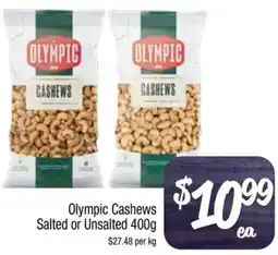 Foodworks Olympic Cashews Salted or Unsalted offer