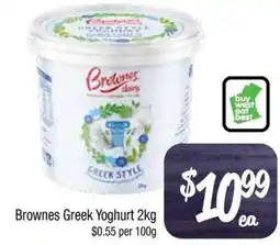 Foodworks Brownes Greek Yoghurt offer