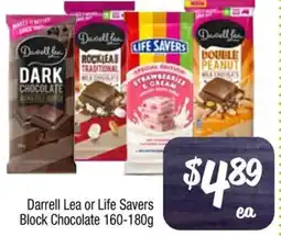 Foodworks Darrell Lea or Life Savers Block Chocolate offer