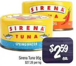 Foodworks Sirena Tuna offer