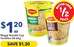 Ritchies Maggi Noodle Cup Varieties offer