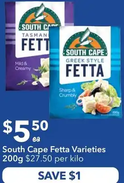 Ritchies South Cape Fetta Varieties offer