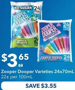 Ritchies Zooper Dooper Varieties offer