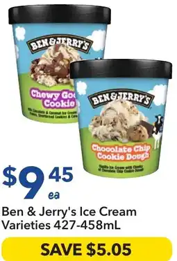Ritchies Ben & Jerry's Ice Cream Varieties offer