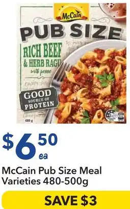 Ritchies McCain Pub Size Meal offer