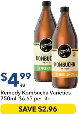 Ritchies Remedy Kombucha Varieties offer