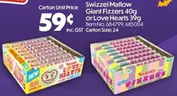 Campbells Wholesale Swizzel Matlow Giant Fizzers or Love Hearts offer