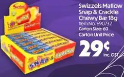 Campbells Wholesale Swizzels Matlow Snap & Crackle Chewy Bar offer