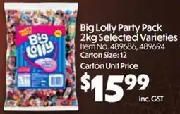 Campbells Wholesale Big Lolly Party Pack offer