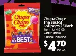 Campbells Wholesale Chupa Chups The Best of Lollipops offer