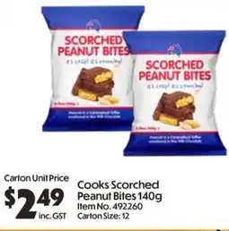 Campbells Wholesale Cooks scorched peanut bites item offer