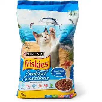 BIG W Friskies dry cat food varieties 10kg - seafood sensations offer