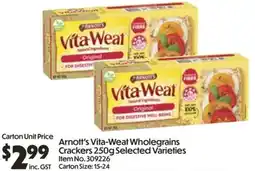 Campbells Wholesale Arnott's vita-weat wholegrains crackers selected varieties offer