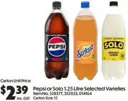 Campbells Wholesale Pepsi or Solo offer