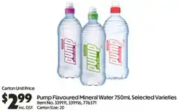 Campbells Wholesale Pump Flavoured Mineral Water offer