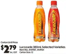 Campbells Wholesale Lucozade offer