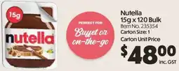 Campbells Wholesale Nutella offer